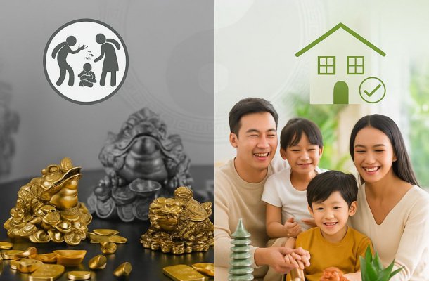 CHỈ CHĂM BÀY PHÁP KHÍ CHIÊU TÀI – NHƯNG GIA ĐẠO VẪN BẤT AN?